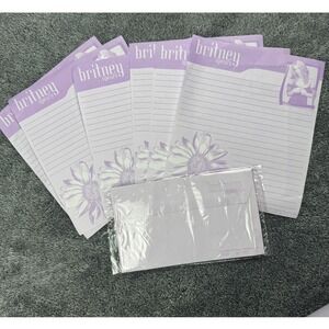 Vintage 2001 Britney Spears Stationery Set Lavender Floral Daisy Y2K Pop Star